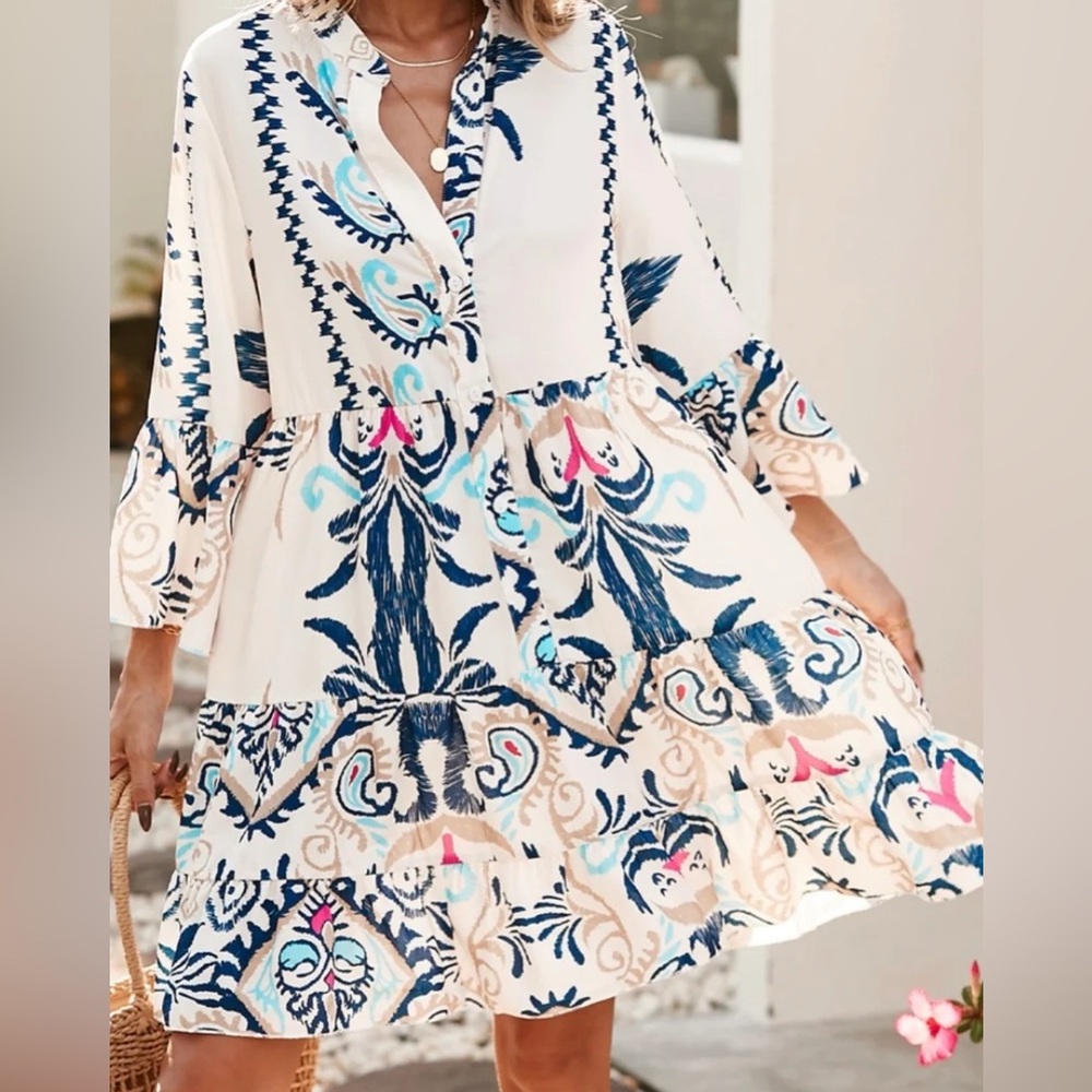 ✨Bohemian Floral Print Dress